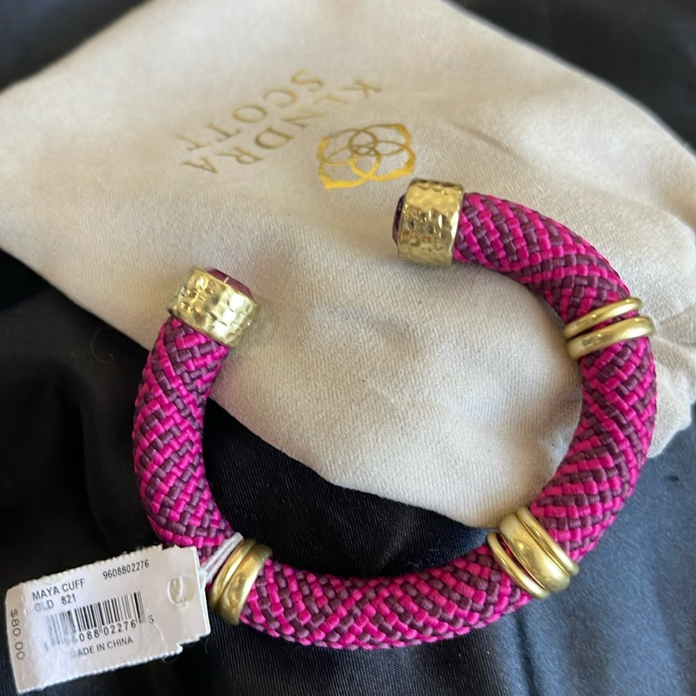 Kendra Scott Maya Chunky Cuff Bracelet Gold Orchid Mix One Size